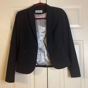 Calvin Klein Navy Suit Jacket (Size 4P)